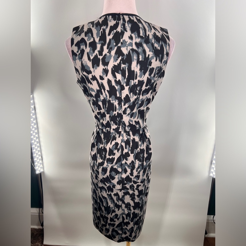 EUC Loft Animal Print Sheath Dress - Picture 8 of 11